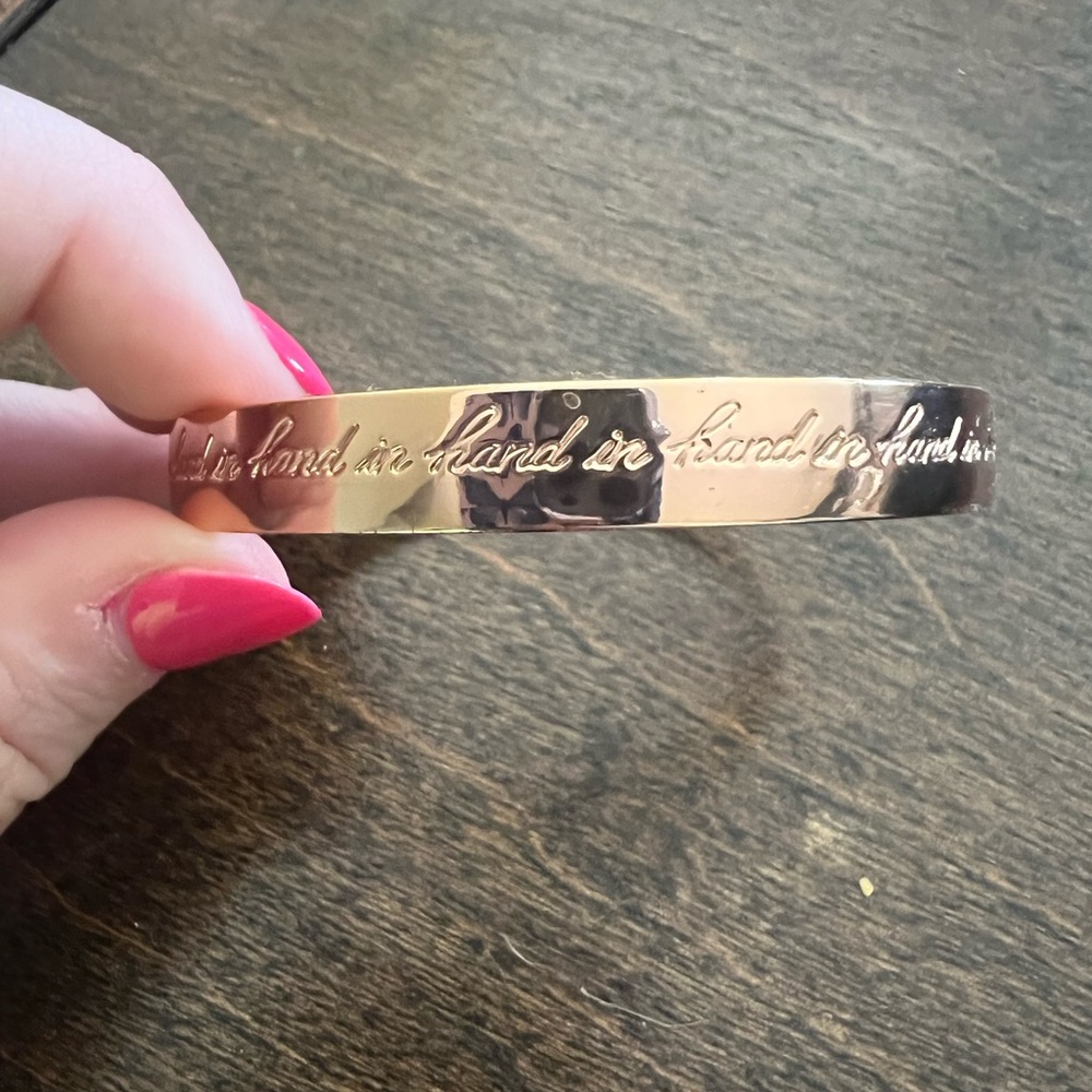 kate spade rose gold bangle - “there’s strength in numbers”